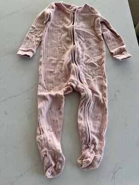 Colored Organics Cream Footed Bi-Zipper Sleeper